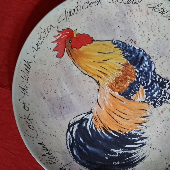 Omsley for Santa Barbara 10 inch rooster plate. - Picture 2 of 3